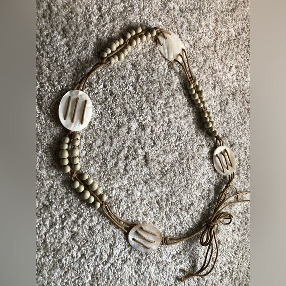 Vintage boho Shell and Beaded string belt 54” length bohemian - Picture 8 of 8